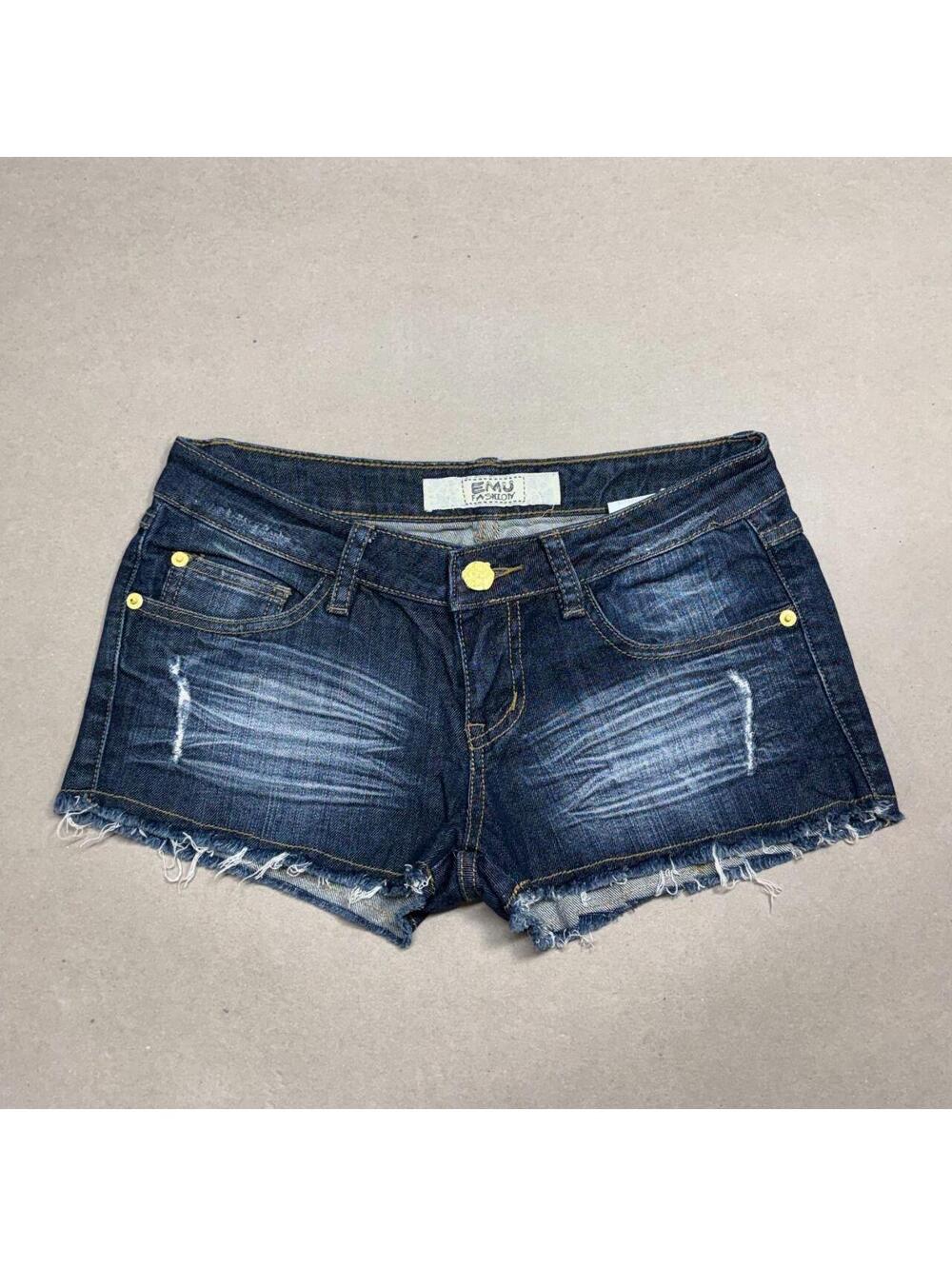 Vintage Y2K Low Rise Denim Micro Shorts Faded